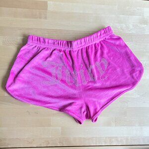 Juicy Couture  Women’s Velour Logo Shorts Soft Pink Size Medium